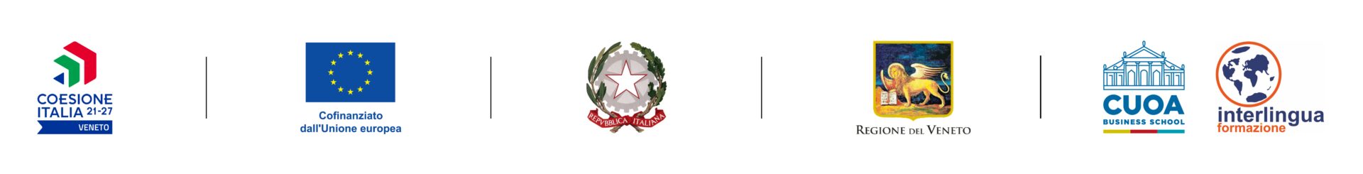 Loghi di partner di Interlingua Formazione e CUOA